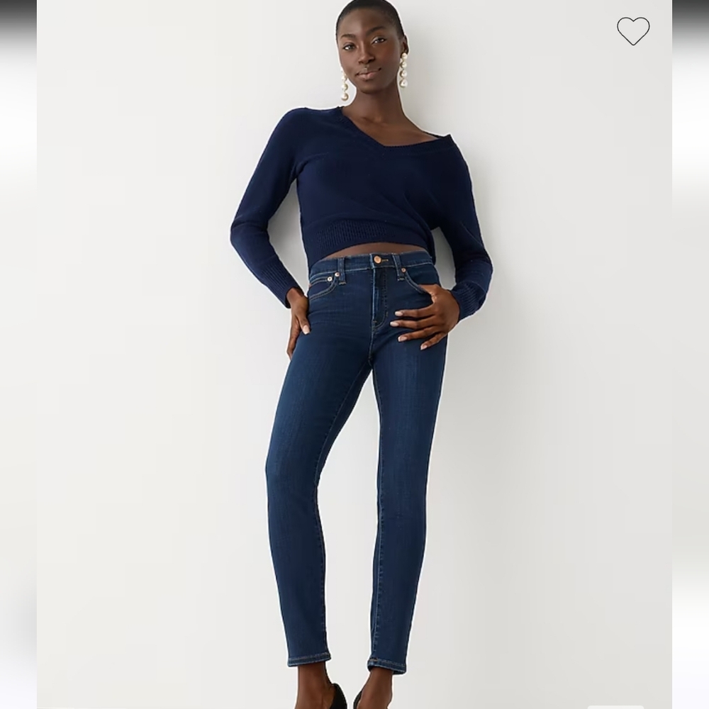 J.Crew 9" High-Rise Toothpick Jean in Point Lake Wash Women's Size 27